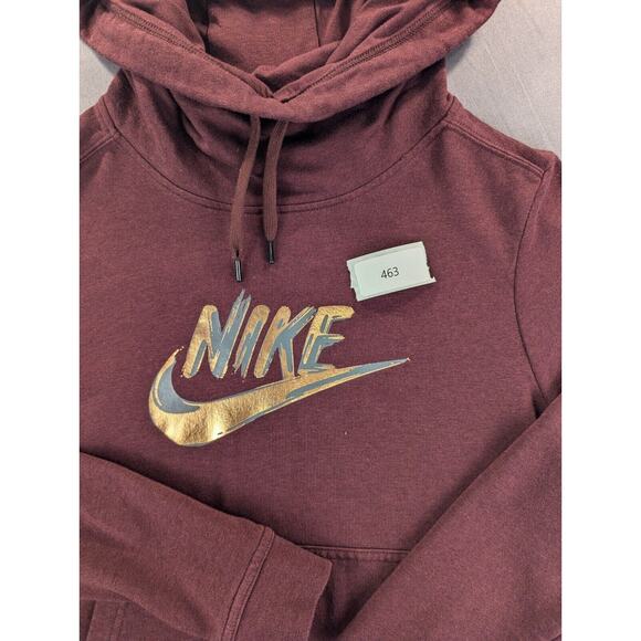 Nike Hoodie Small Women's Funnel Neck Pullover Sweatshirt Casual Sportswear - Picture 10 of 10